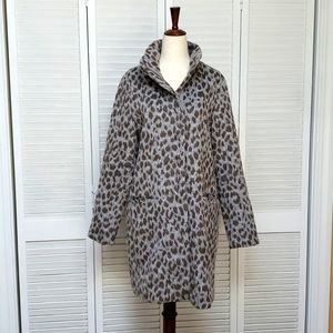 Old Navy Size S Leopard Print Soft Brushed Oversize Coat